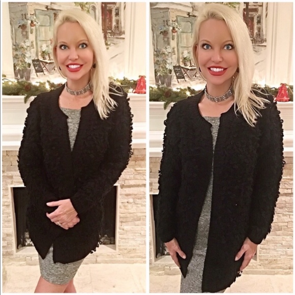 Fuzzy Knit Loop Open Cardigan - image 3